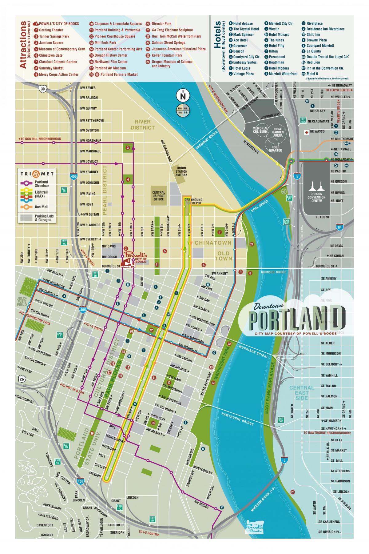 Portland turismo mapa