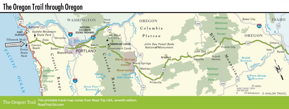 mapa de rutas Portland