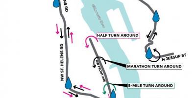 Mapa de Portland maratón