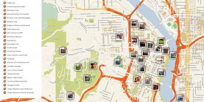 Portland camiñando mapa