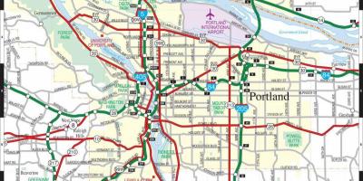 Mapa de Portland área metropolitana
